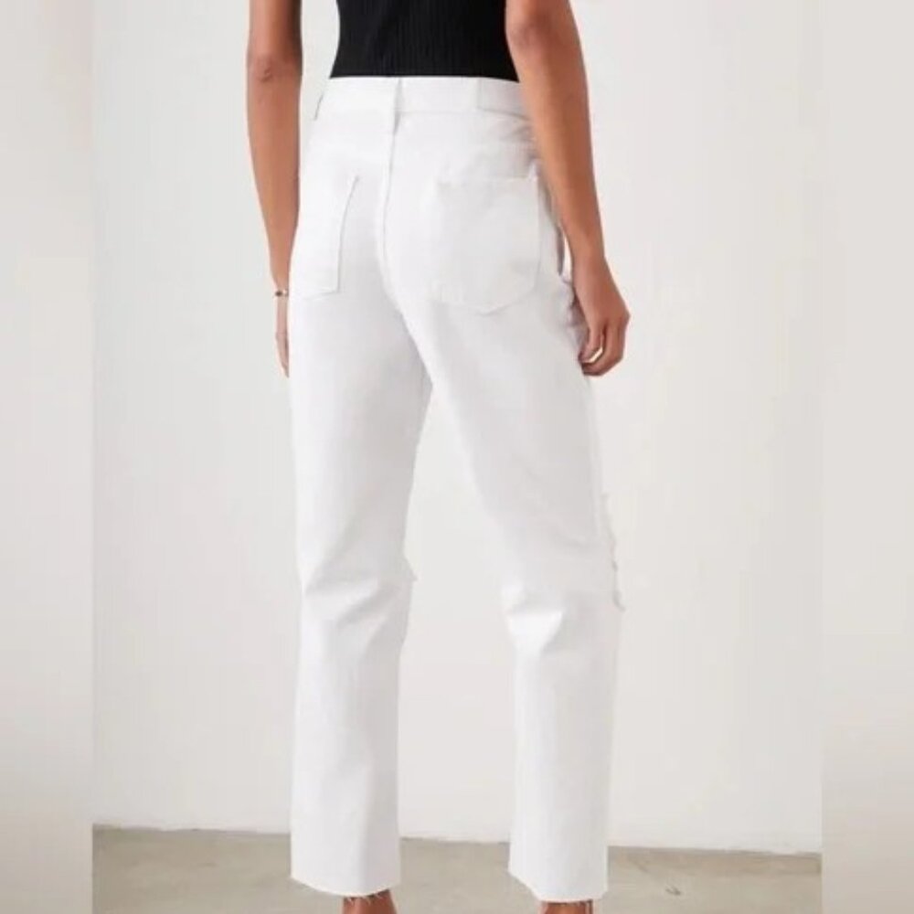 Rails Atwater Slouchy Straight Jeans White Blanche 25W NWT High Rise Boho - Picture 14 of 15